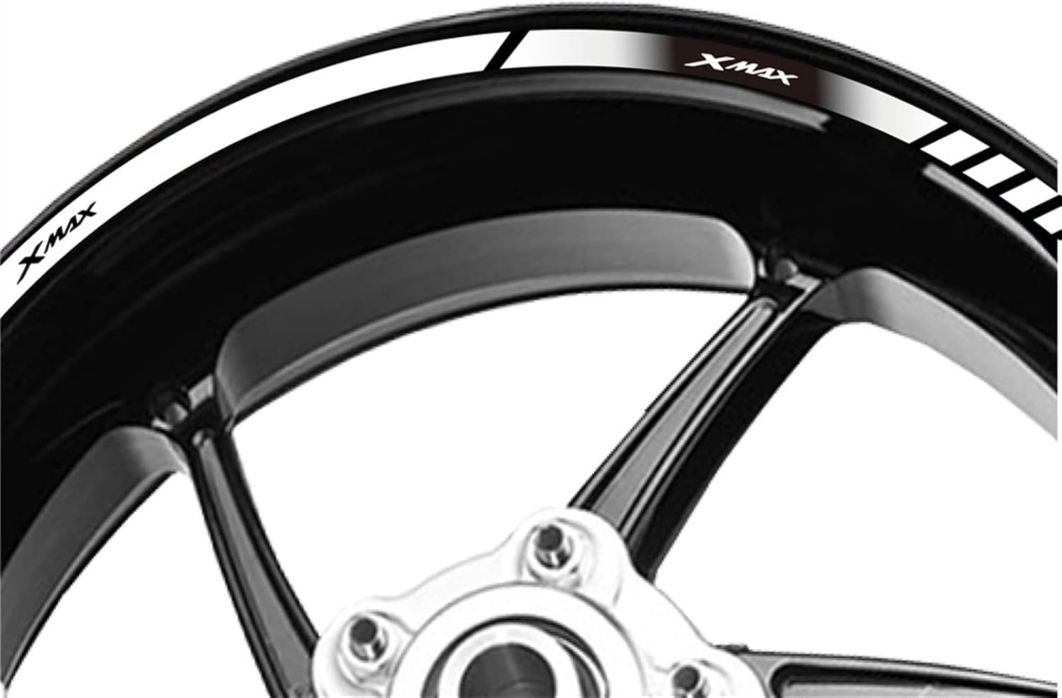 Stickers Motorcycle Inner Wheel Stickers Rim Reflective Decoration Decals Car Accessories for Yamaha Xmax Xmax (Color : Red) image number 3