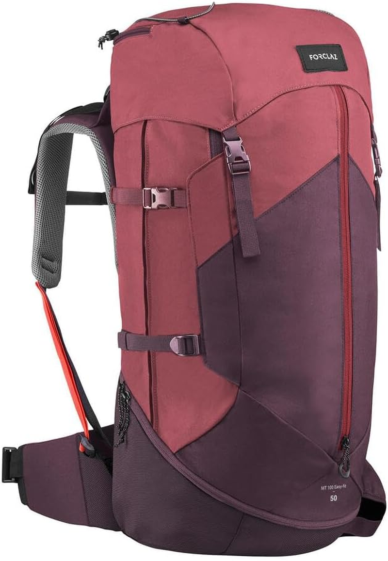 Decathlon Forclaz Trek 100 Easyfit Mountain Trekking Backpack, 50 Litres Capacity, Deep Chocolate Truffle image number 5
