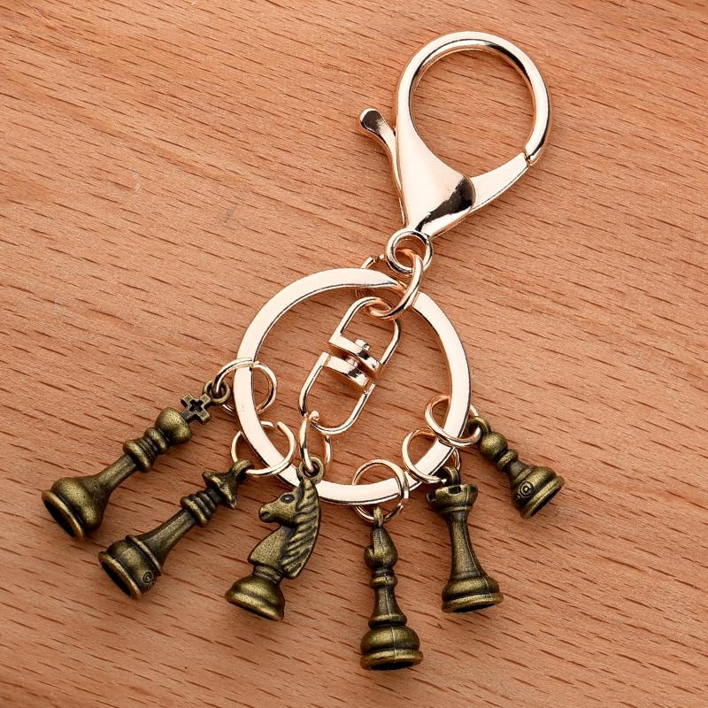 Chess Themed Gifts for Nephew Son Birthday Graduation Gifts for Grandson Teacher Appreciation Presents for Teachers Chess Piece Keychain Accessories for Backpack Novelty Bag Charms for Handbags Wallet image number 4