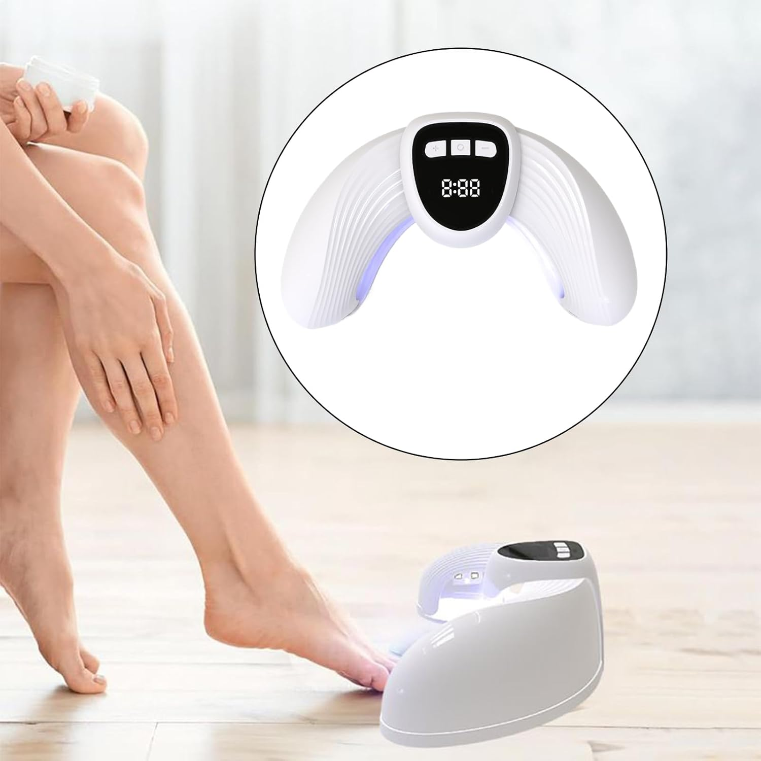 GEUGECY UV Nail Lamp | Lamp for Nails with Timer,Quick-Drying Dryer Foldable Tools for Polish Care Desk Travel Spa Camping Salon image number 3