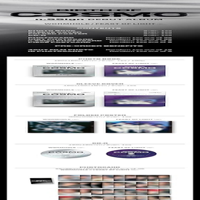 N.Ssign Birth of Cosmo Debut Album Cd+Photobook+Photocard+Tracking Sealed (For Cosmo Version) image number 2