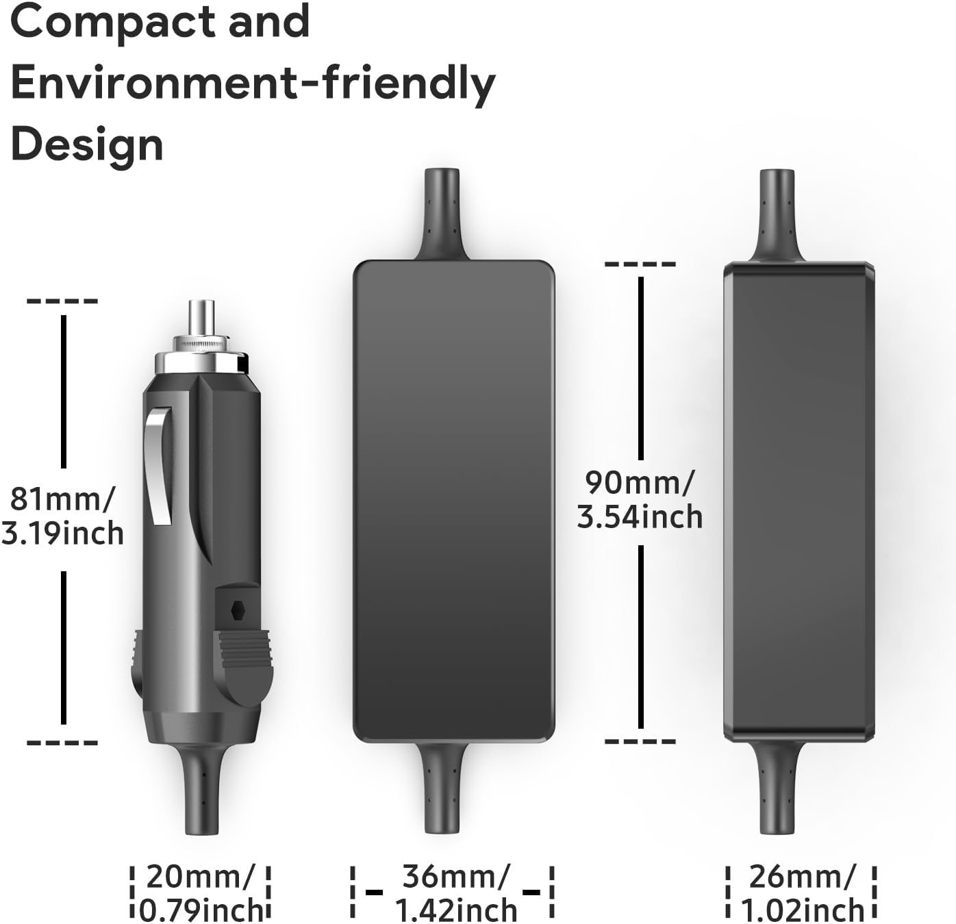 KFD DC 12V-24V Adapter Car Power Supply Car Charging Cable Charger for Sony Robust and Portable Wireless SRS-XG500 Bluetooth Party Speaker ACE2040U Bass Speaker Car Charger Cigarette Lighter image number 5