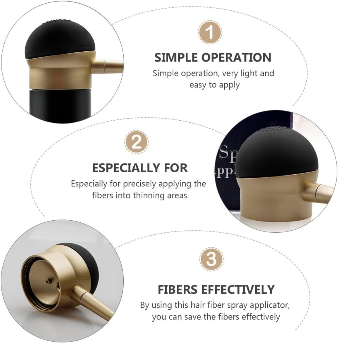 Vaguelly Hair Thickening Nozzle Salon Supplies for Hair Building Fibers Fiber Sprayer Applicator image number 2