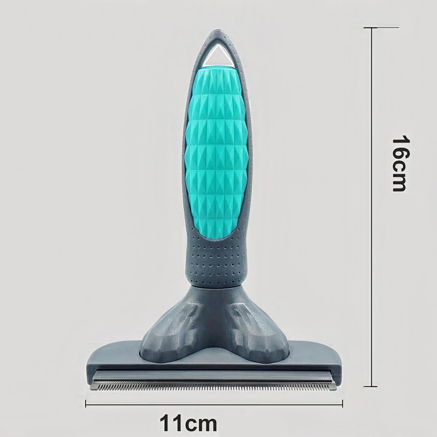 Pet Swift Deshedding Tool for Pets - Stainless Steel Comb, Ergonomic Rubber Handle, Perfect for Short Hair - Easy Clean Dog Grooming Brush image number 3