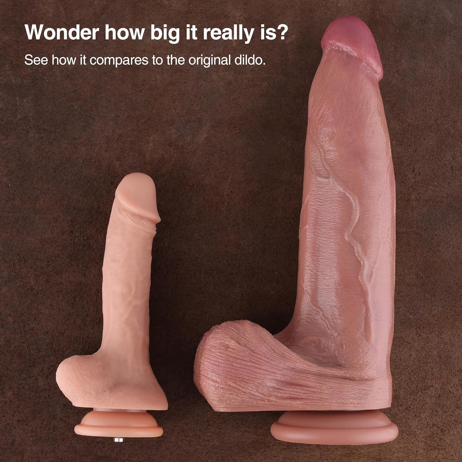 Hismith 13.5&rdquo; Gigantic Dual-Density Silicone Dildo, 10.5&rdquo; Insertable Length Dong with Kliclok System for Advanced User, XXL Size, Predi, Titan'S Girth Series