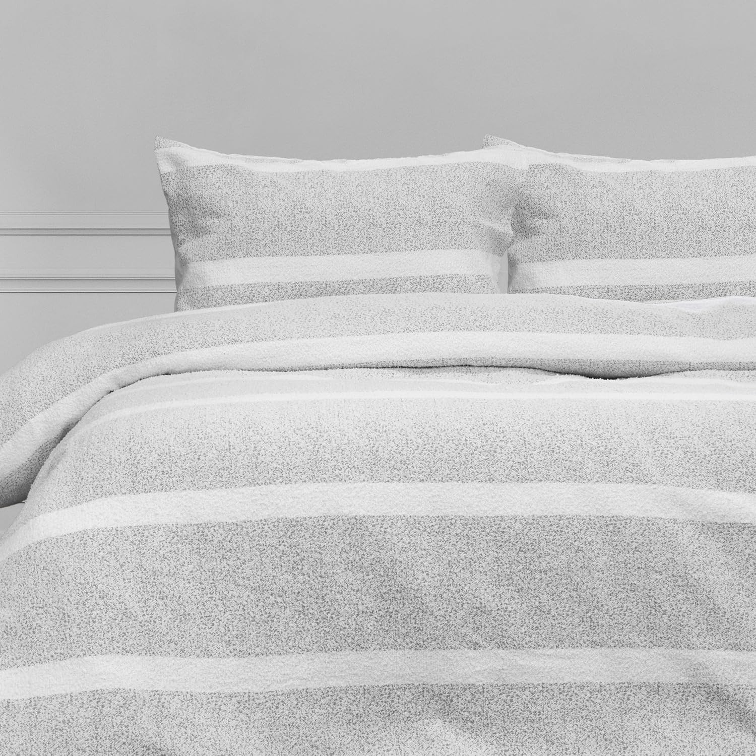 Ardor Boudoir Liam Chenille Stripe Quilt Cover Set, Double image number 1