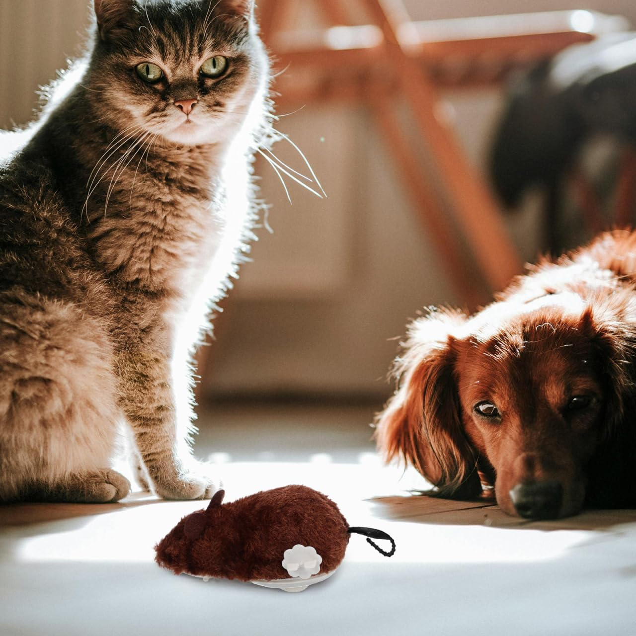 Sosoport Cute Wind-Up Mice Toys 4 Pack Interactive Toys for Cats No Battery Needed Safe for Boys and Girls Random Color image number 2