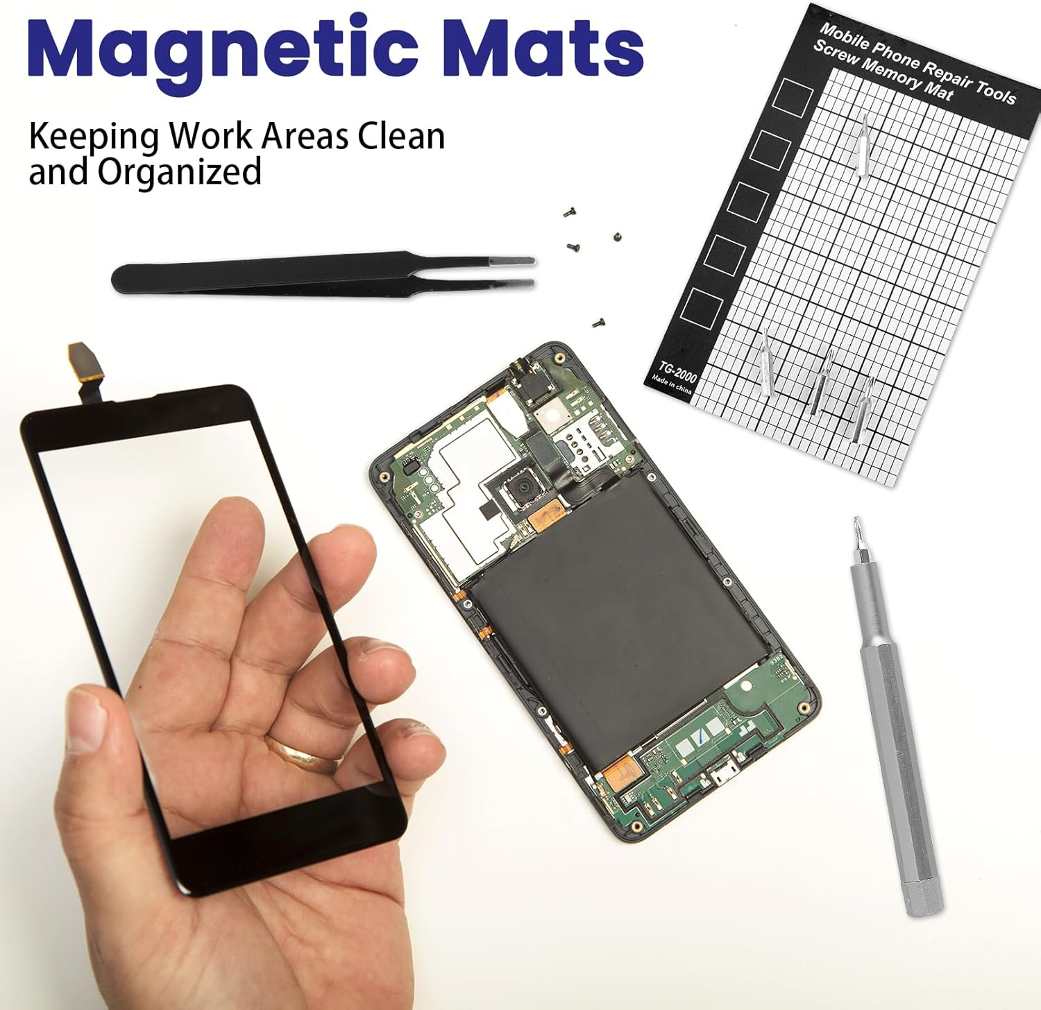 28Pcs Stainless Steel Screwdriver Set, Small Screwdriver Set, Mini Watch Repair Kits & Diy Projects - Versatile Torx & Flathead Tools for Every Task - Magnetic Pads & Parts Clips image number 5