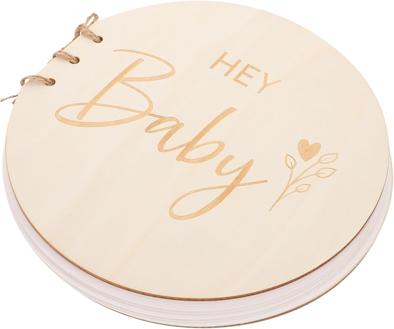 CANIGHT Shower Guest Book with Rustic Wooden Cover Signature Book for Newborns Elegant Keepsake Album for Showers First Birthdays and Milestone Events image number 2