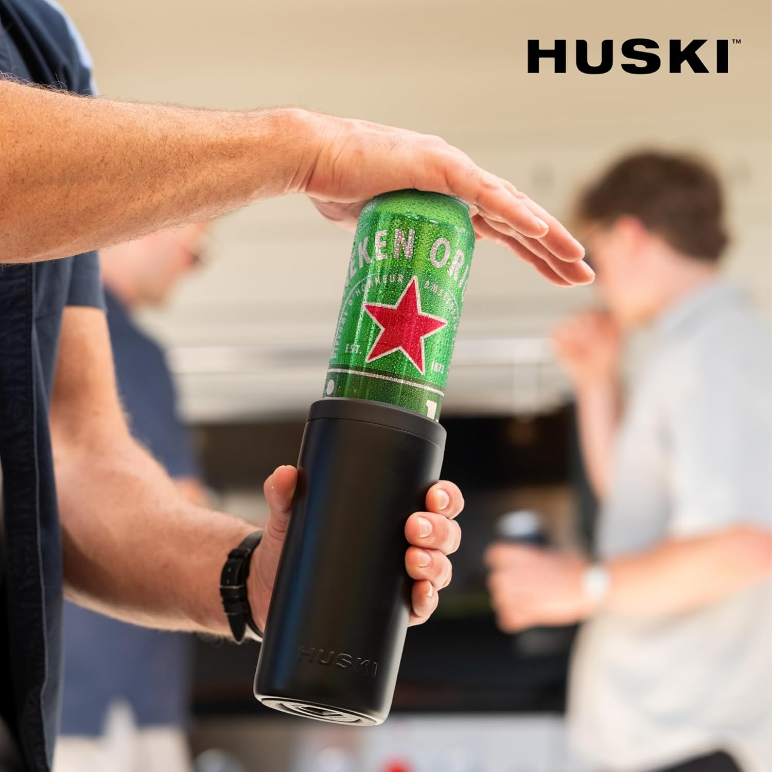 Huski Big Can Cooler | New | Premium 440Ml & 500Ml Beer & Energy Drink Cooler with Detachable 3-In-1 Opener | Triple Insulated | Keeps Cans up to 10X Colder | Doubles as a Tumbler (Black) image number 5