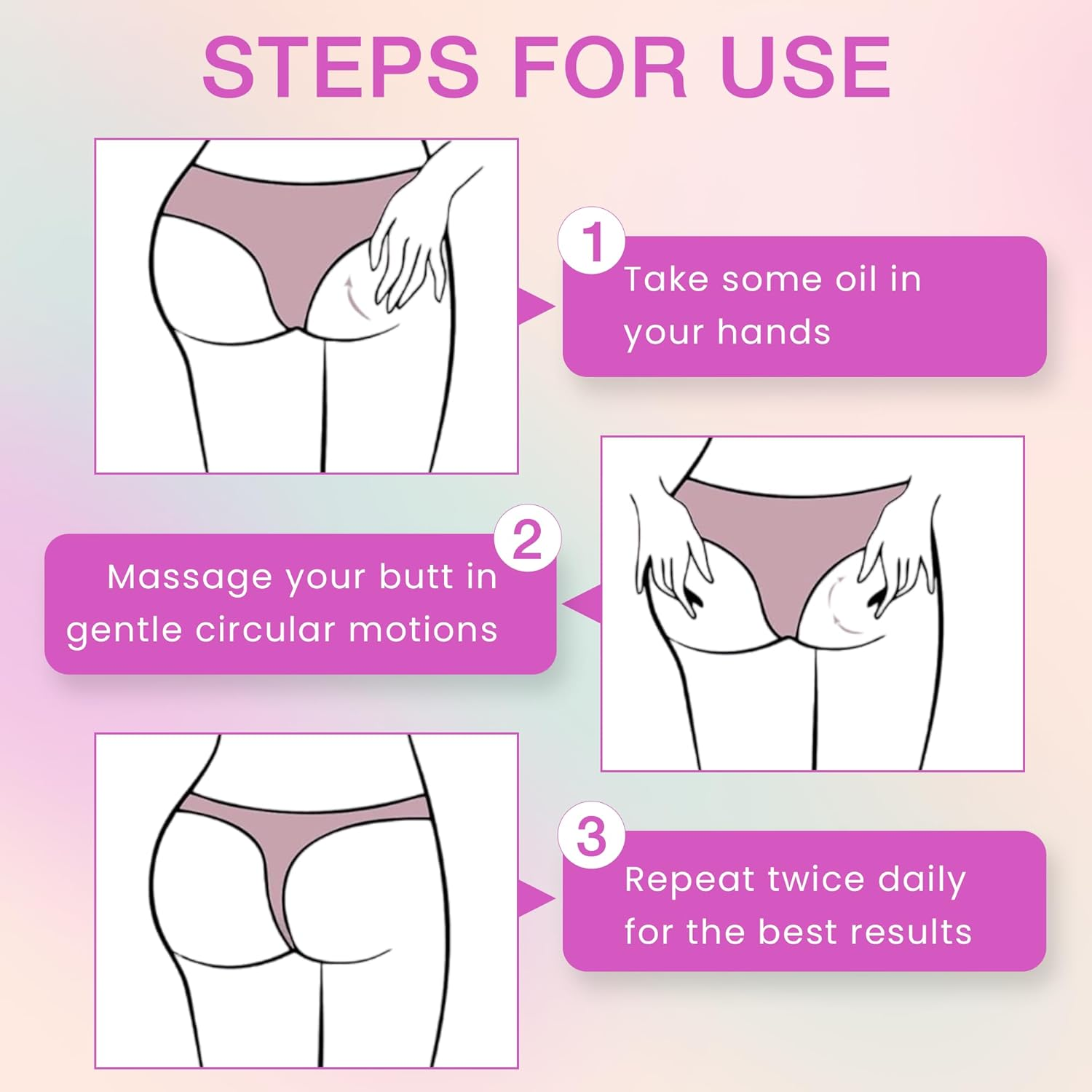 Butt Enlargement Oil for Big Size Booty Cream image number 5