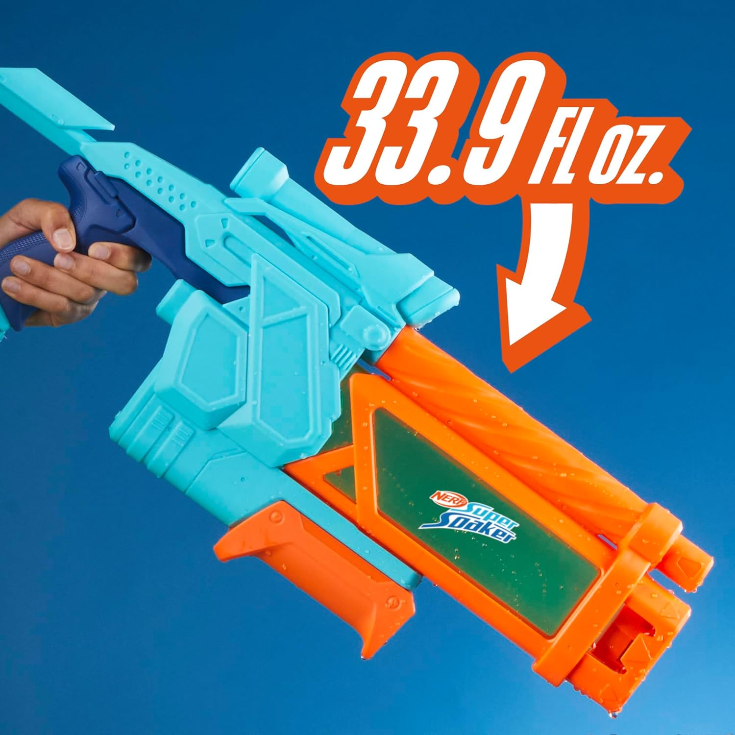 Nerf Super Soaker Mega Dunk-Fill Water Blaster, Easy Instant Fill Tank, Just Dunk & Go, 33.9 Fluid Ounce Tank, Water Toys, Ages 6+ image number 1