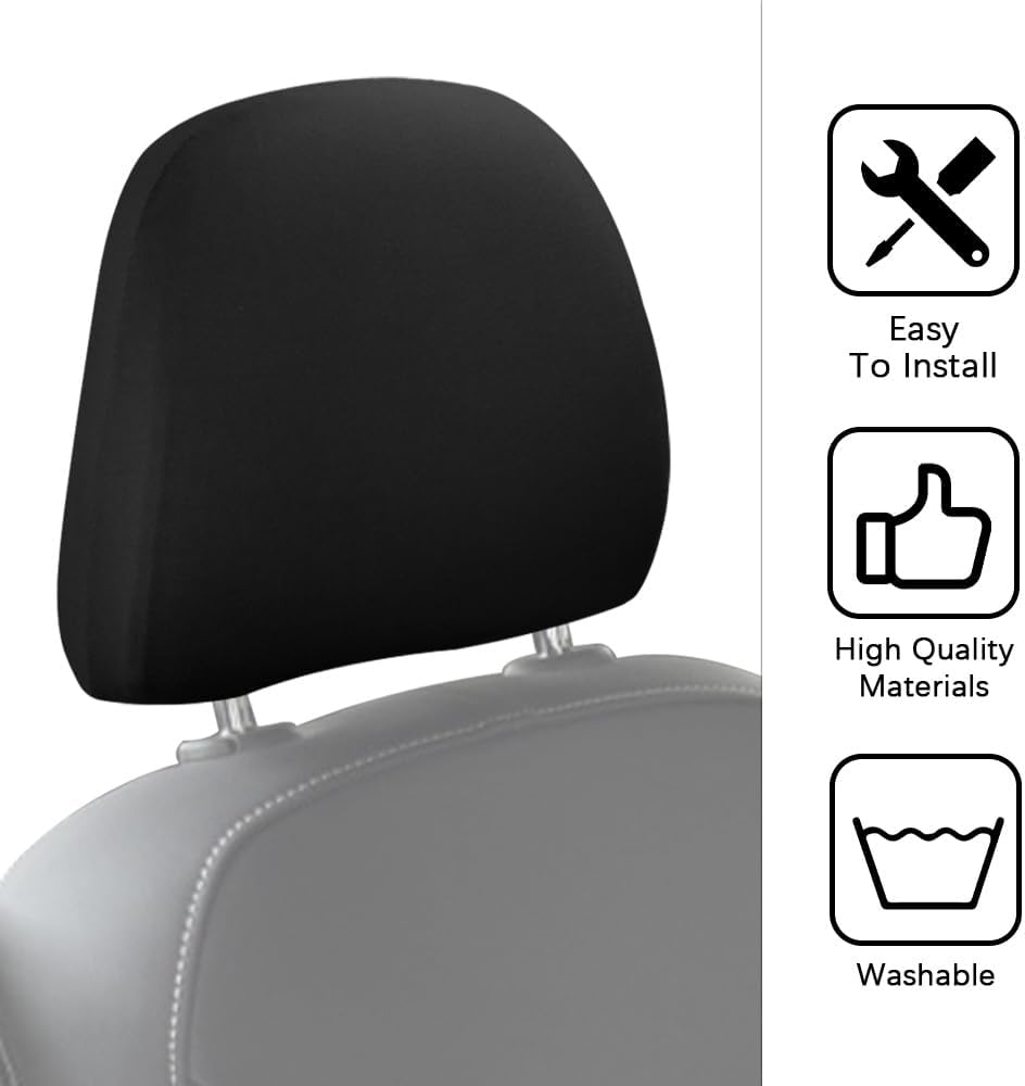 2PCS Car Seat Headrest Cover, Headrest Covers, Automotive Seat Cover Accessories, Soft Car Head Rest Cover Protector Car Interior Accessories for Most Cars image number 5