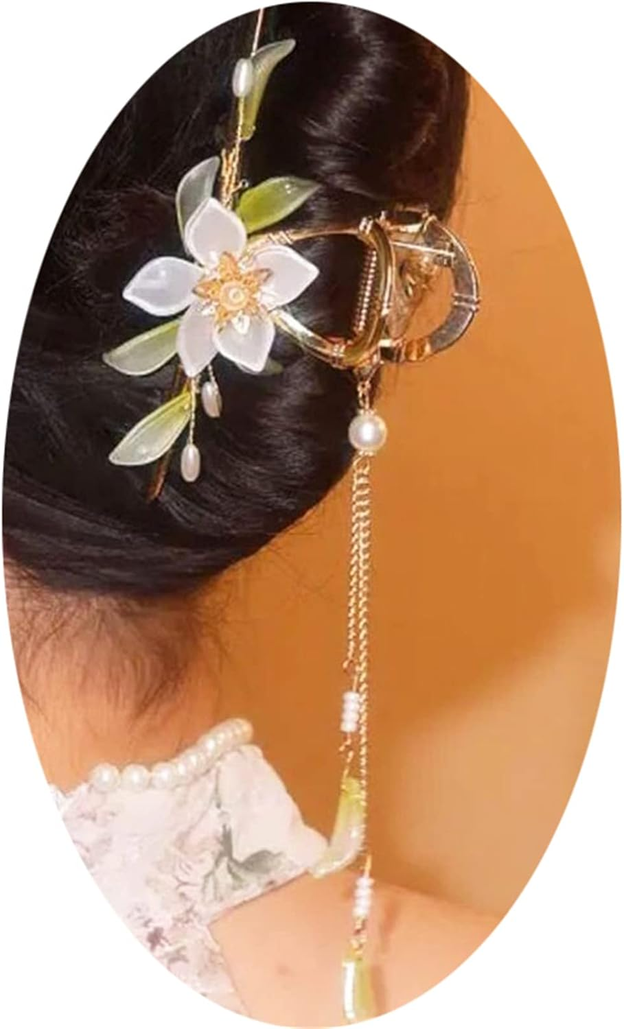 Claw Clips for Women Thick Hair, Hair Accessories, Female Temperament Clip Hair Ornament,Orchid image number 3