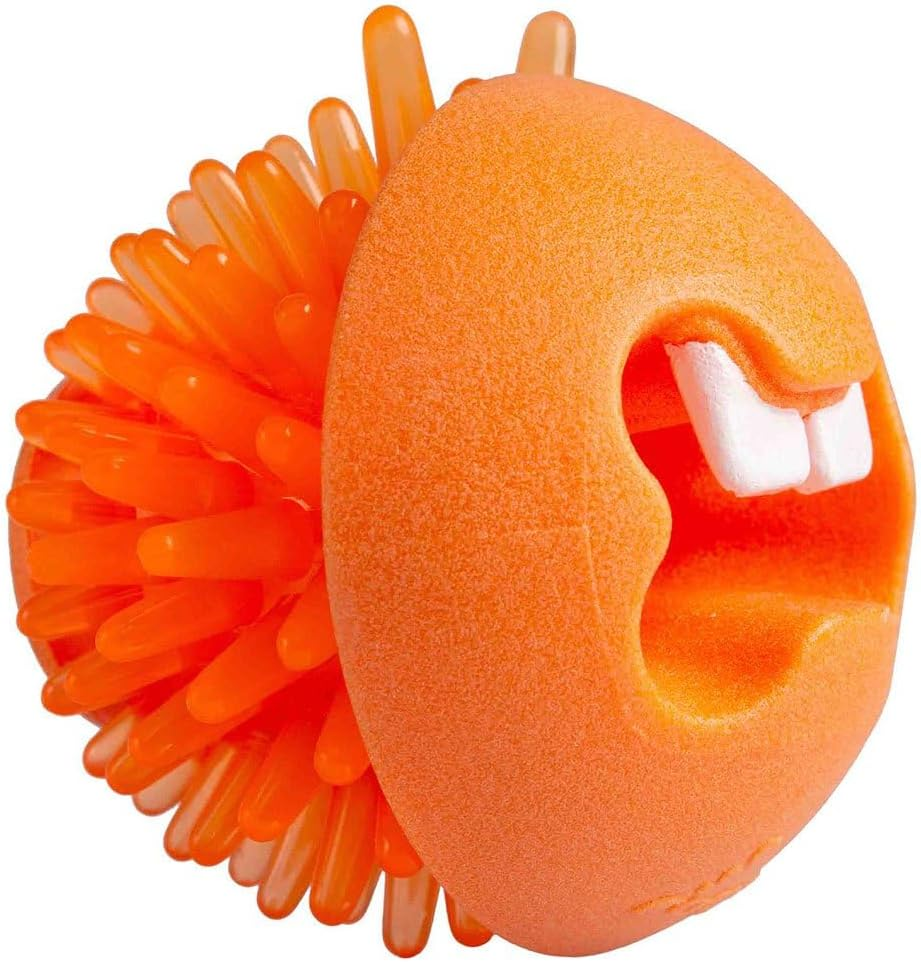 Rogz Fred Erratically Bouncing Treat Dispenser Ball Dog Toy Pink Medium