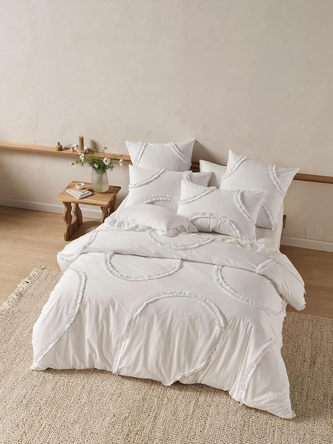 Linen House Gianna Quilt Cover Set, White, King