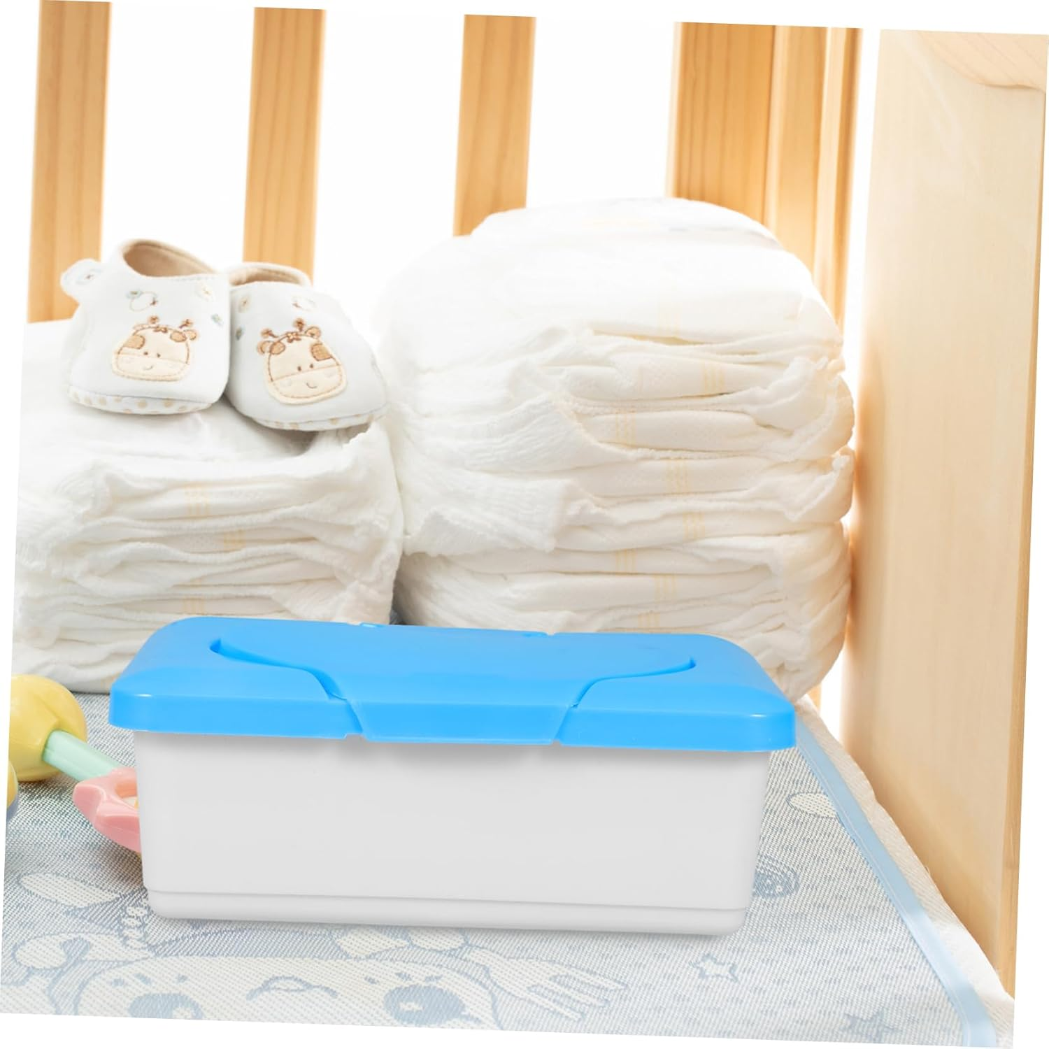 BESTOYARD 2Pcs Cleansing Towel Box Portable Wipes Holder Lid Travel Nursery Organizer Plastic Dispenser for Wipes Face Towels Toilet Tissues image number 3