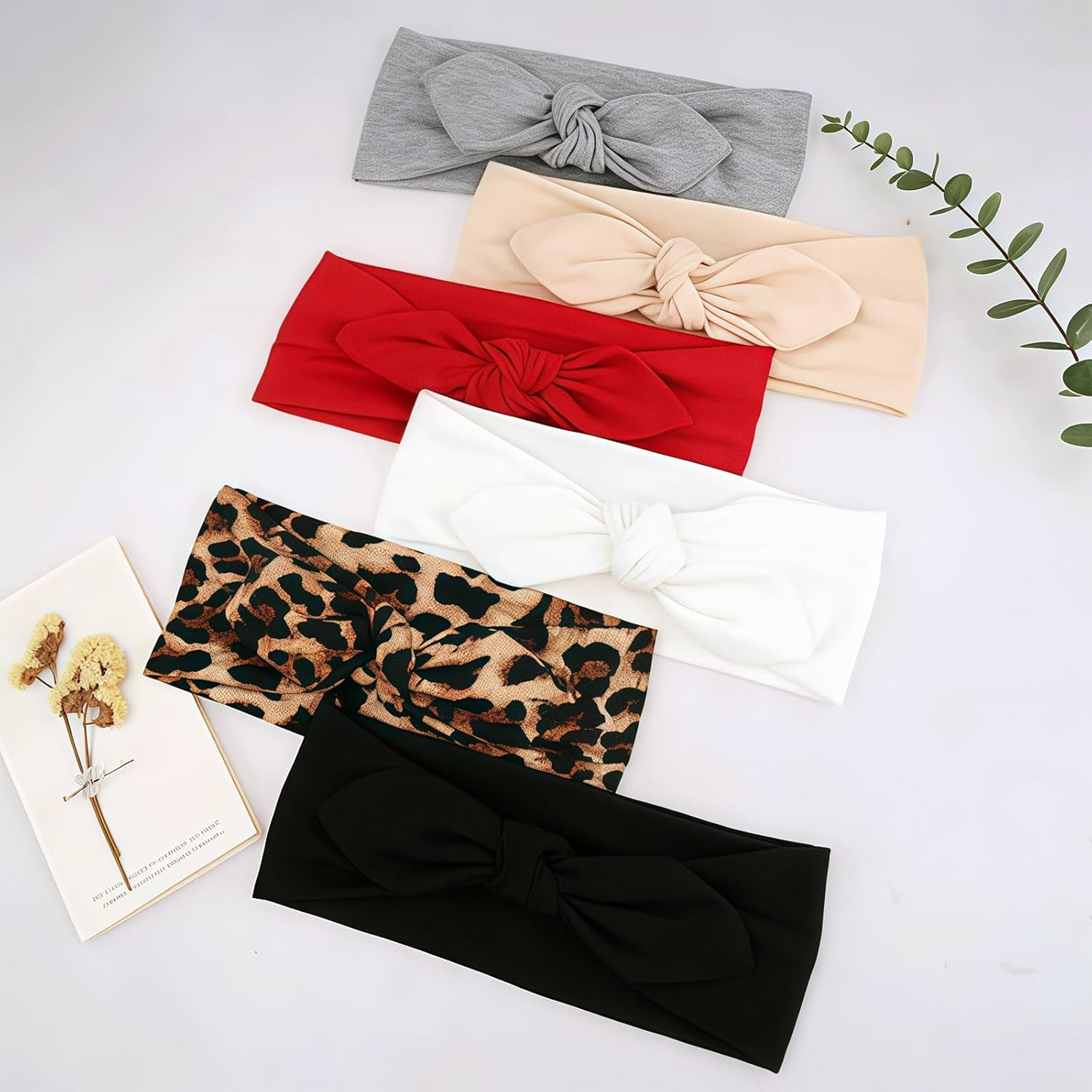 Pack of 6 Women'S Headbands, Elastic Hair Band, Boho Style, Non-Slip Wide Hair Band for Women, Girls for Sports, Yoga, Everyday Use (Multi-Colour) image number 2