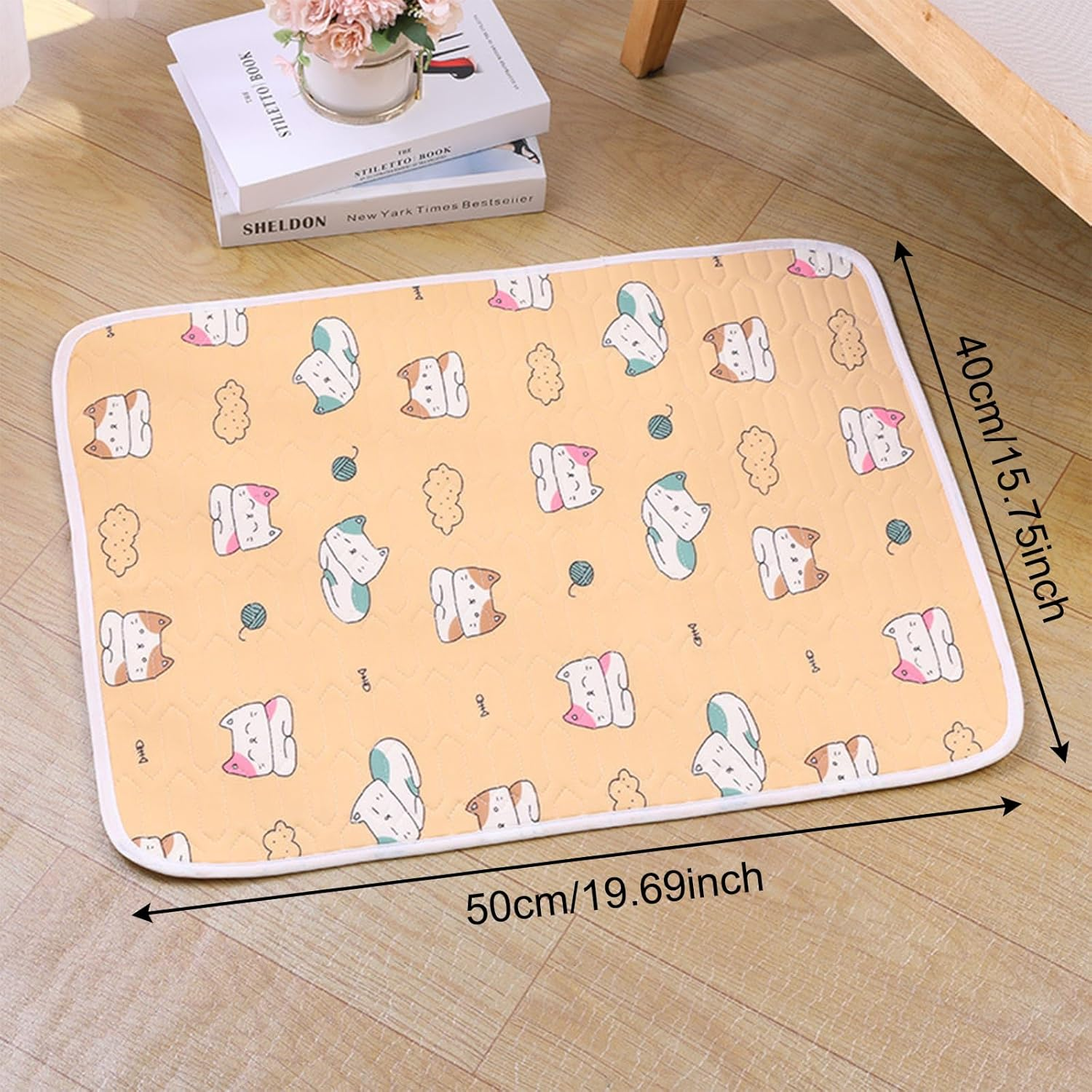 KASESSS Latex Cat Cooling Mat, Pet Cooling Mat Foldable, 50X40Cm Pet Cooling Mat for Cats, Cool Mat for Cats Dogs, Breathable Cat Cool Mat, Cat Cooling Pad Keep Pet Cool in Summer for Small Medium Pet image number 5