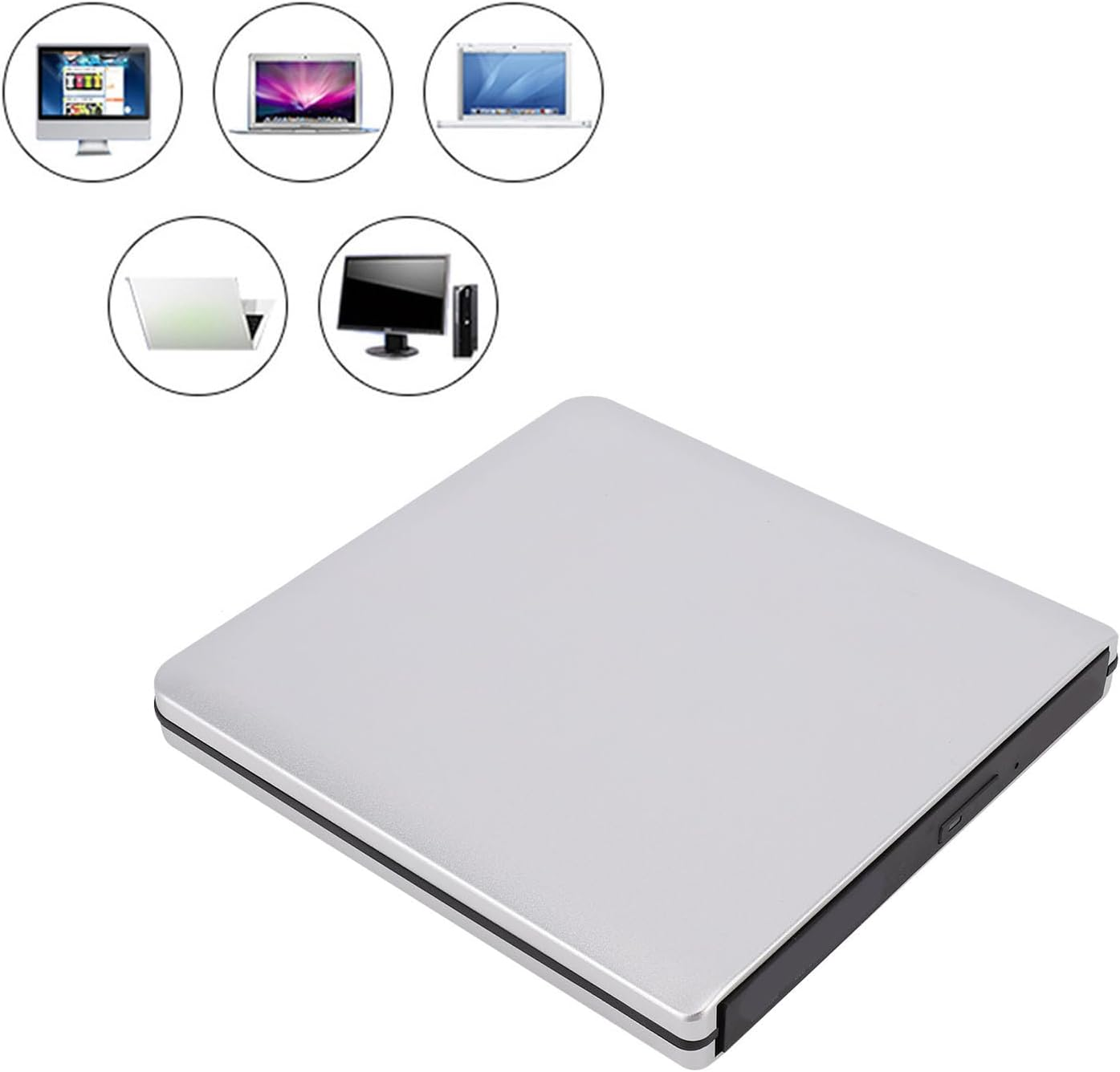 External Disc, CD BD USB DVD Player for Desktops, Laptops and All in One, 3D Blue-Ray Movie Recorder, Optical Plug and Play Drive