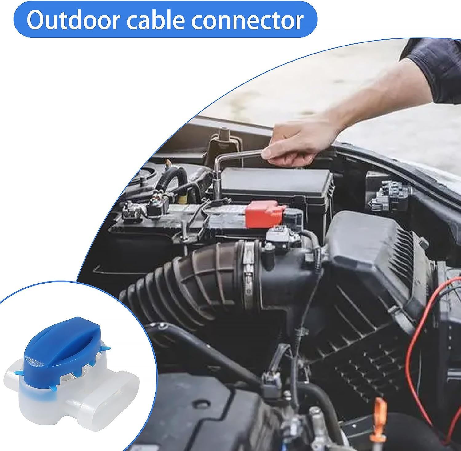 20Pcs Electrical IDC 314-BOX Wire Connectors, 3 Way Wire Connectors for 22-14 AWG, Self-Stripping Pigtail Connectors for Robotic Lawn Mowers, Irrigation Applications image number 2
