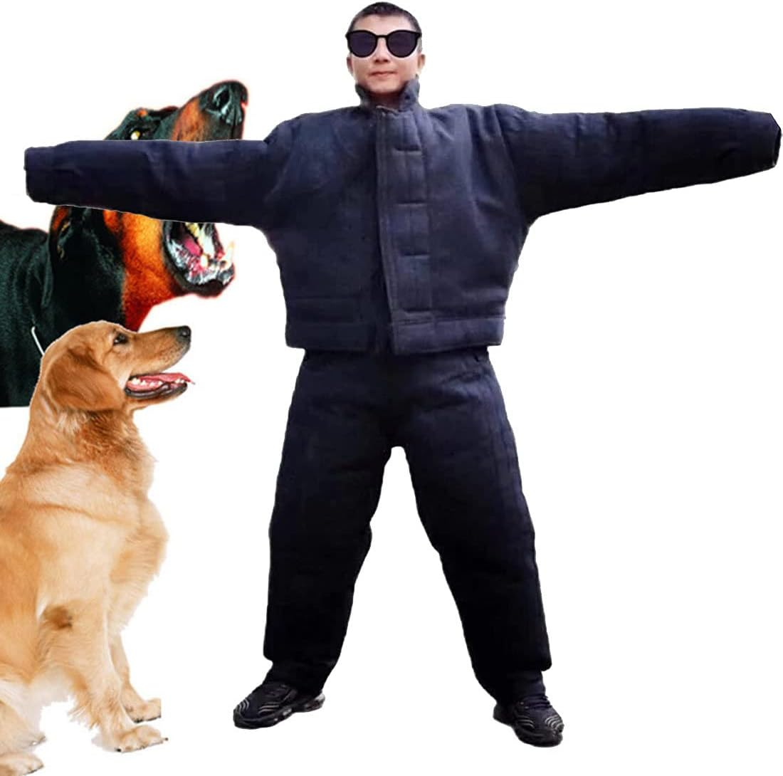 Dog Training Suit, Training Dog Protective Clothing, Professional Anti-Dog Bite Clothing, Police Dog Training Bite Suit Jacket, for Medium Large Dogs Bite Training,S