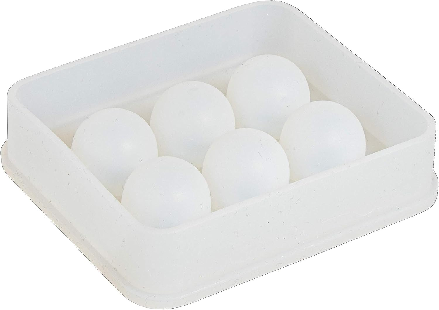 Rayher 35043000 Silicone Casting Mould for Jewellery Making, Casting Tray with 6 round Bead Shapes for Concrete, Plaster of Paris, Resin, Wax and Soap, Diameter 16 Mm, White image number 3