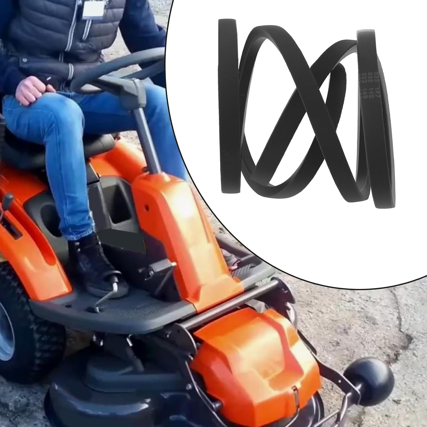 Briny River 1Pc Lawn Mower Belt Replacement Part 585034401 544238901 Compatible with Husqvarna R 214TC 215TX 216 AWD R216 R215TX R214 image number 4