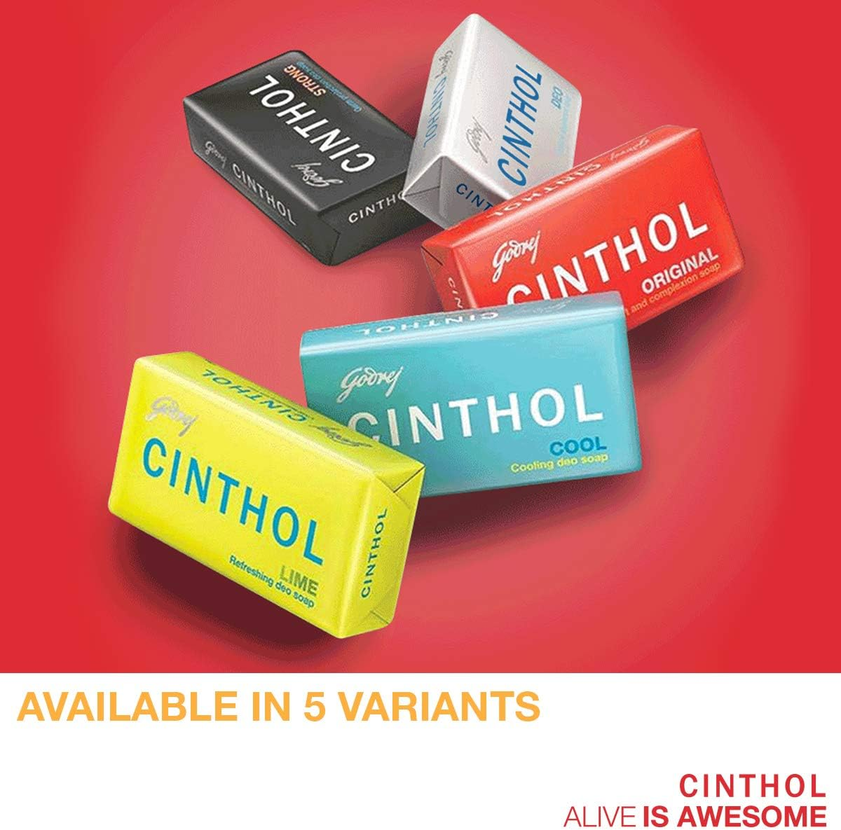 Cinthol Original Bath Soap - 99.9% Germ Protection, 100G (Pack of 8)