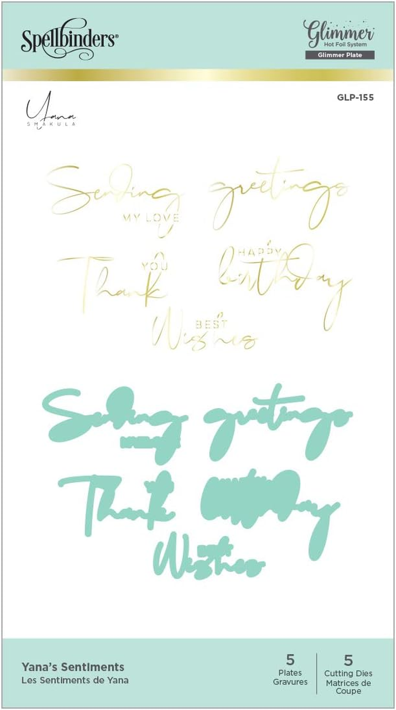 SPELLBINDERS PAPERCRAFTS, INC HOT FOIL Plate YANA SENTM, Metal