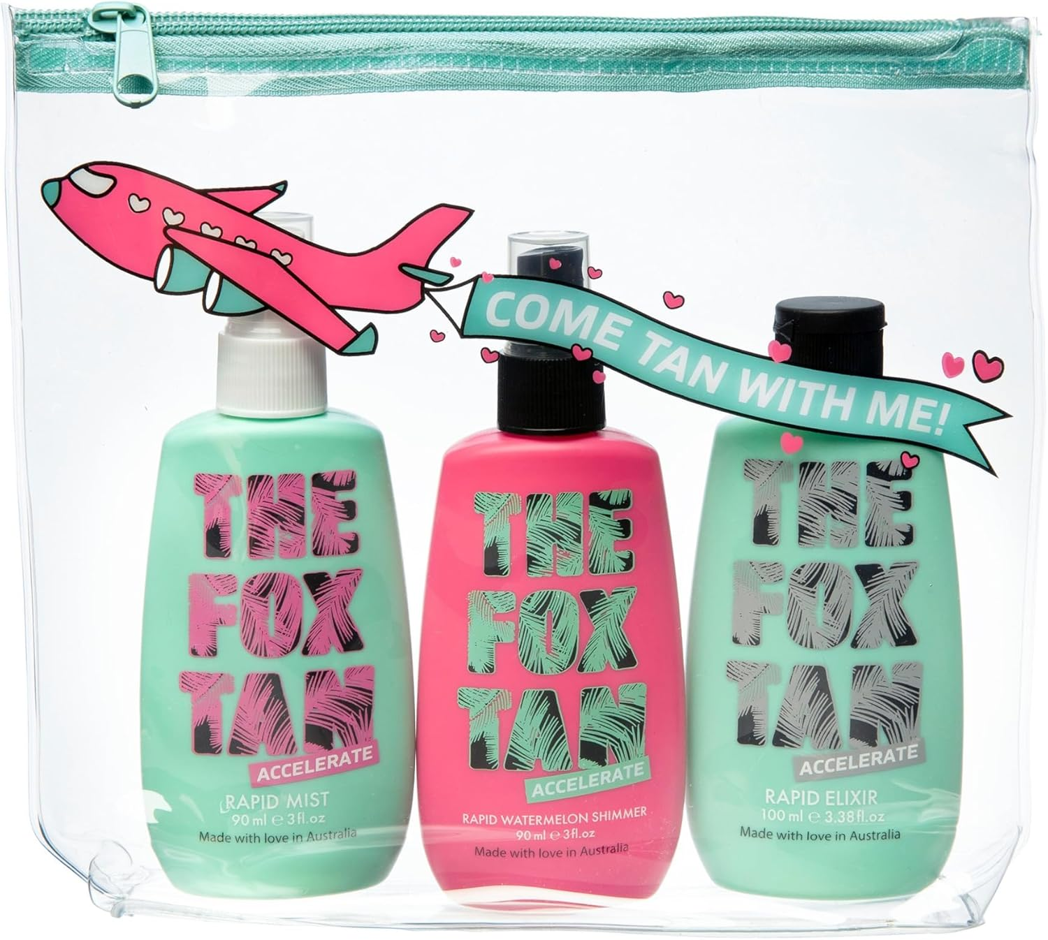 The Fox Tan Jet Setter Pack, Travel-Friendly Set for Darker, Faster, Flawless Tans, Vegan & Cruelty Free, 100Ml + 90Ml + 90Ml (3 Pieces) image number 4