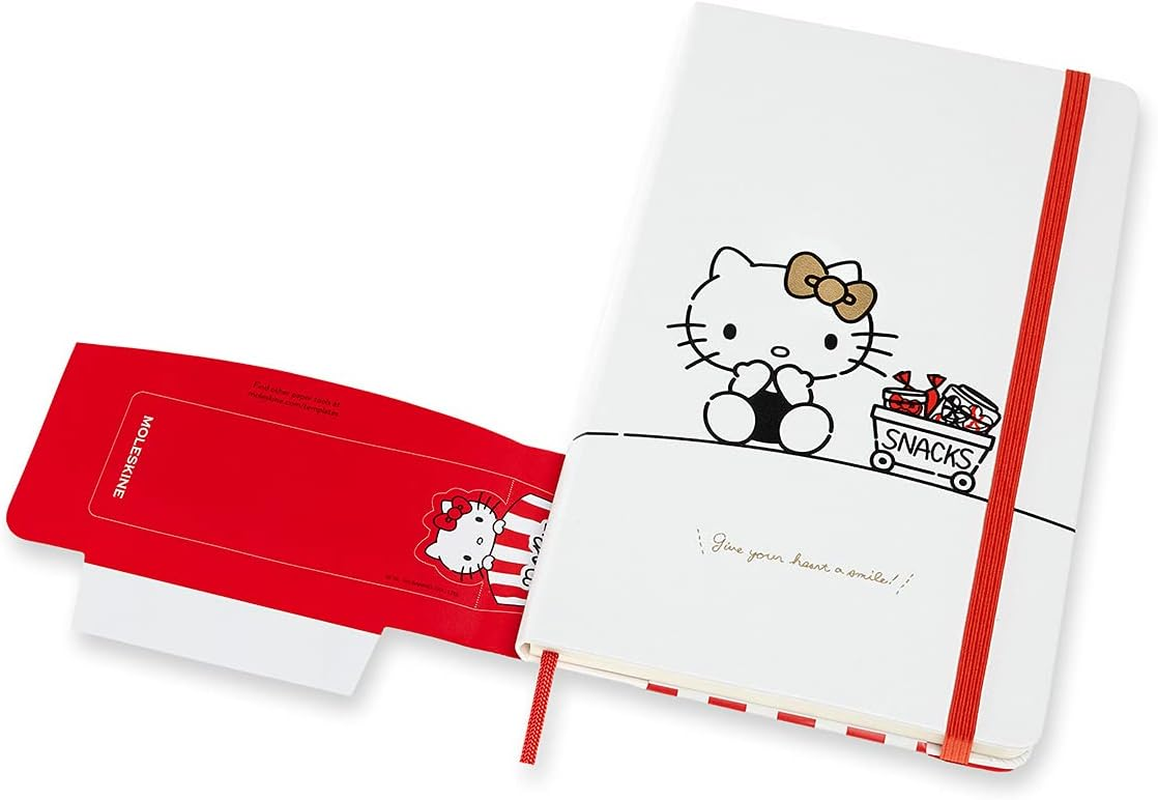 Moleskine Limited Edition Hello Kitty Plain Notebook, Large, White image number 6