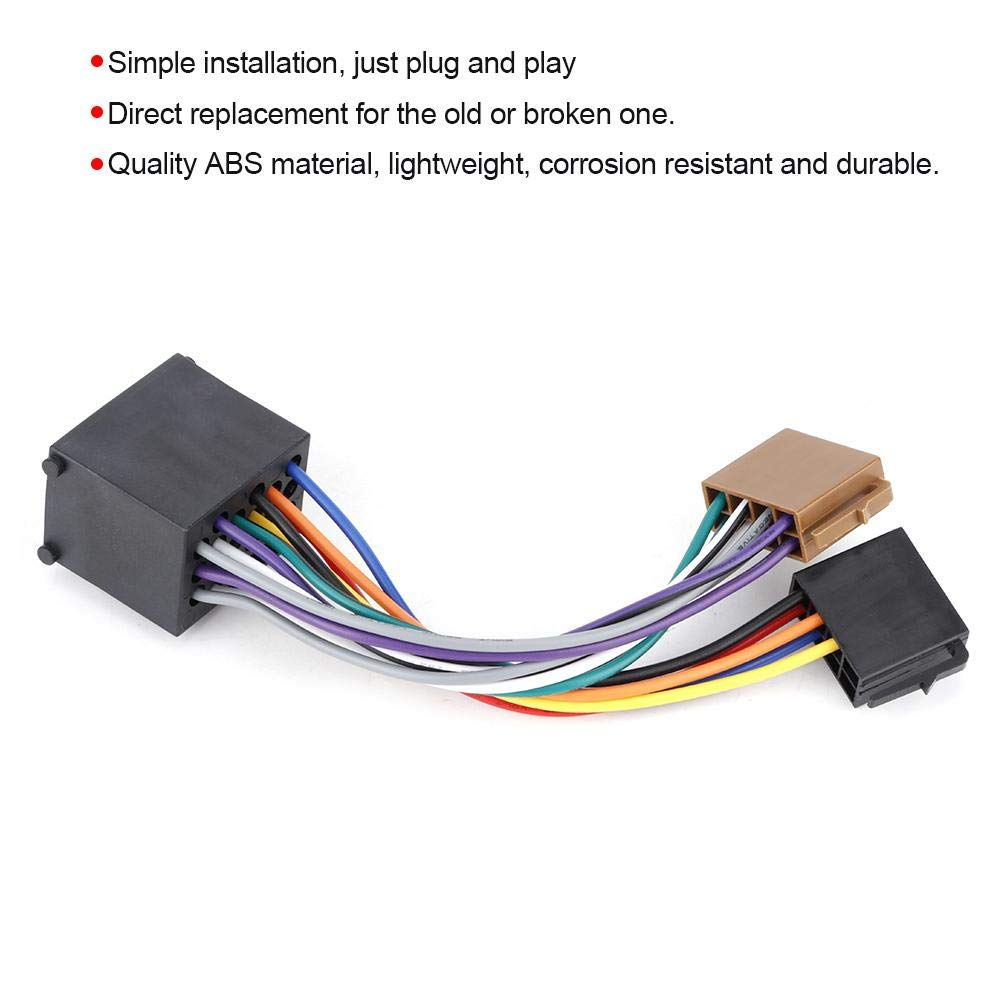 KIMISS Radio Wiring Harness, Fits for E36 E46 E39 Car Stereo Harness Adapter, ABS Material, Plug and Play, Easy Installation, Connect Multiple Devices, Aux Adapter Cable image number 5