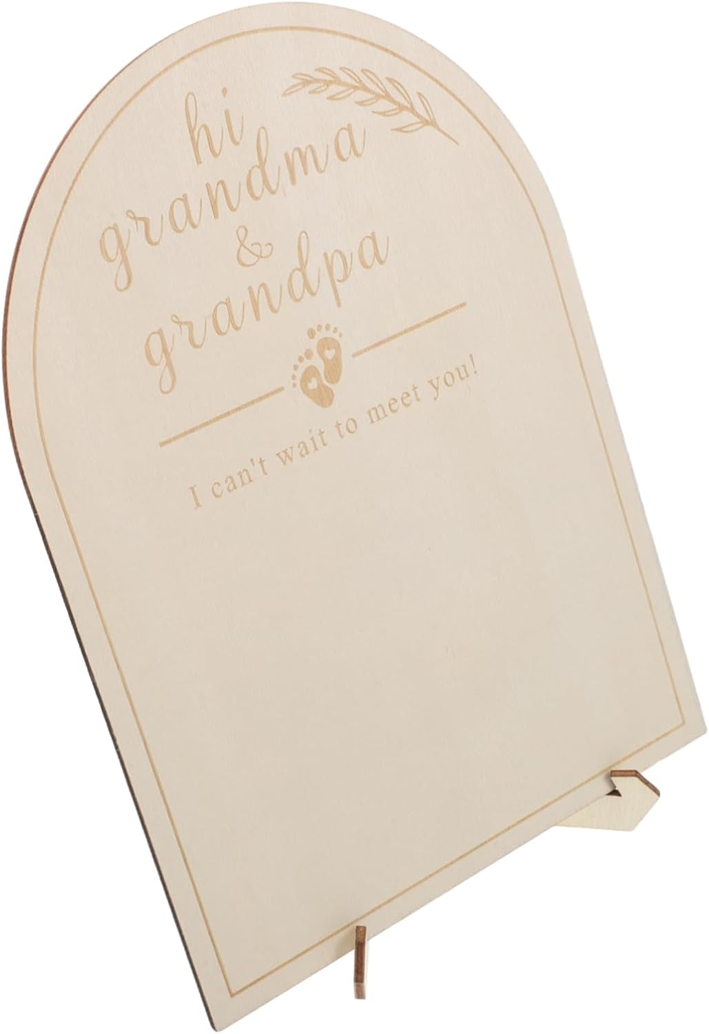 SECFOU Personalised Milestone Photo Board Wooden Announcement Sign Classic Decor for Nursery Newborn Shower image number 4