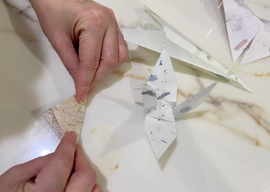 50 Sheets 6 X 6 Inches Natural Fiber Mulberry Paper Sheets Square Origami Paper Arts Folding Craft, Decoration Paper, Square Folding Paper for DIY Crafts (Mixed Colors Rice Straw Etc.,, 6 X 6) - Mixed Colors Rice Straw Etc. image number 5