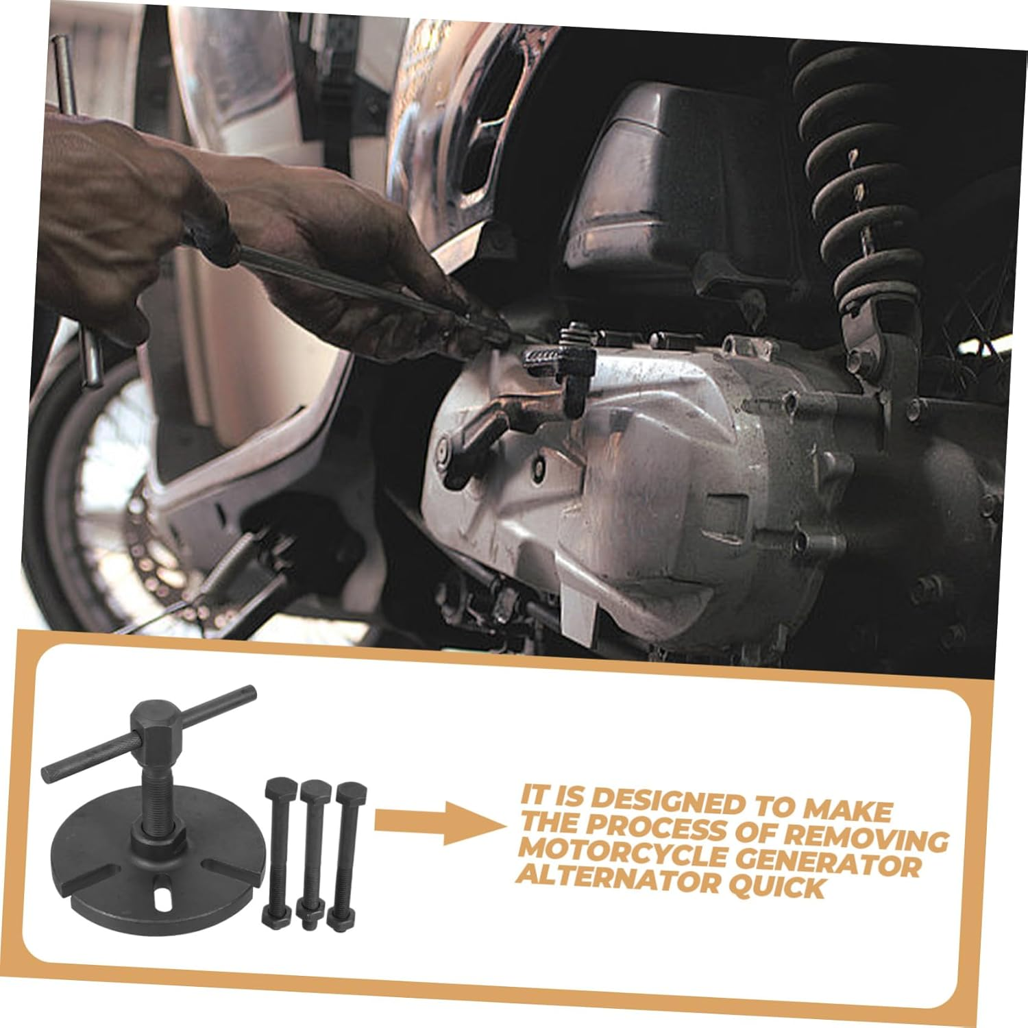 SOESFOUFU Generator Coil Puller Flywheel Puller Motorcycle Parts Repair Tool for Mechanic Repair Engine Tool for Bike image number 1