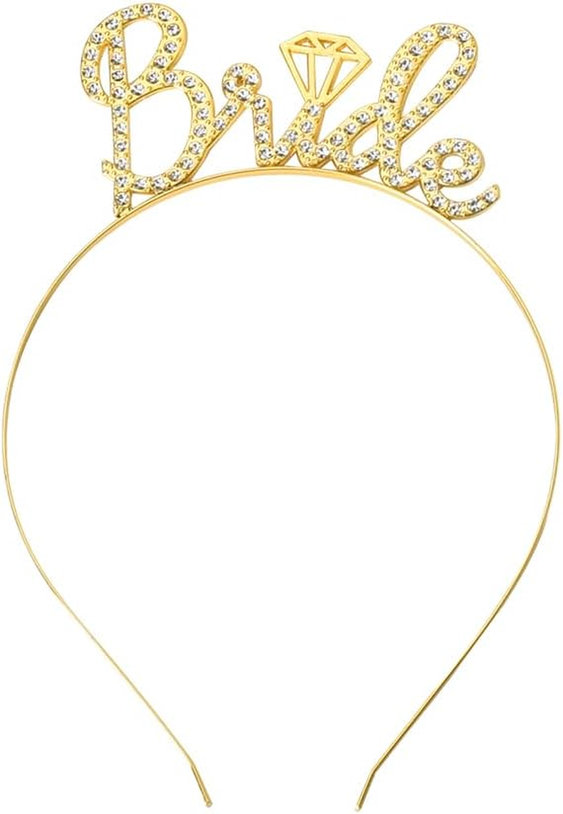 Kefley Bride Crown for Bachelorette Dresses to Be Headbands Gifts Party Decorations Silver Bridal Headband Tiara Accessories ,1 ,1.0 Count