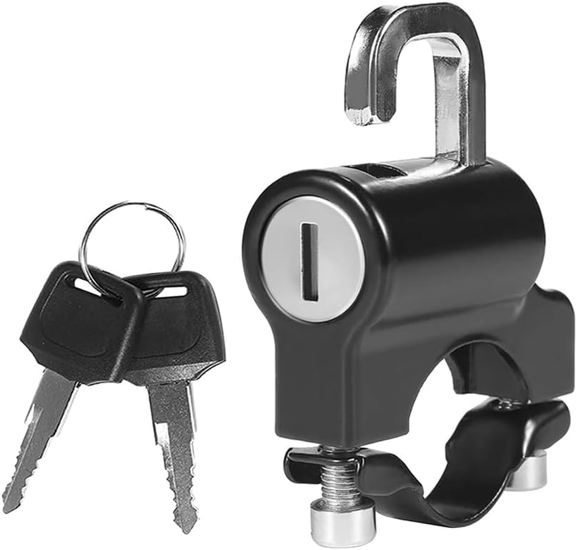 Universal Motorcycle Helmet Anti-Theft Security Lock - 1Pc Hook Lock for Helmet Protection image number 2