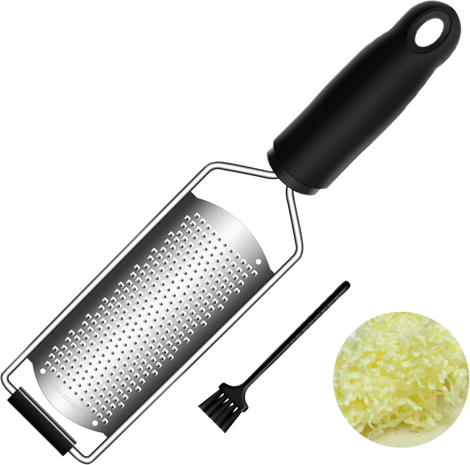 Cheese Zester Grater Handheld with Handle-Lemon Citrus Zester Tool Graters for Kitchen Stainless Steel Salad Spinner Cake Decorating Supplies, Perfect Kitchen Gadgets Zucchini Nutmeg Ginger Peeler