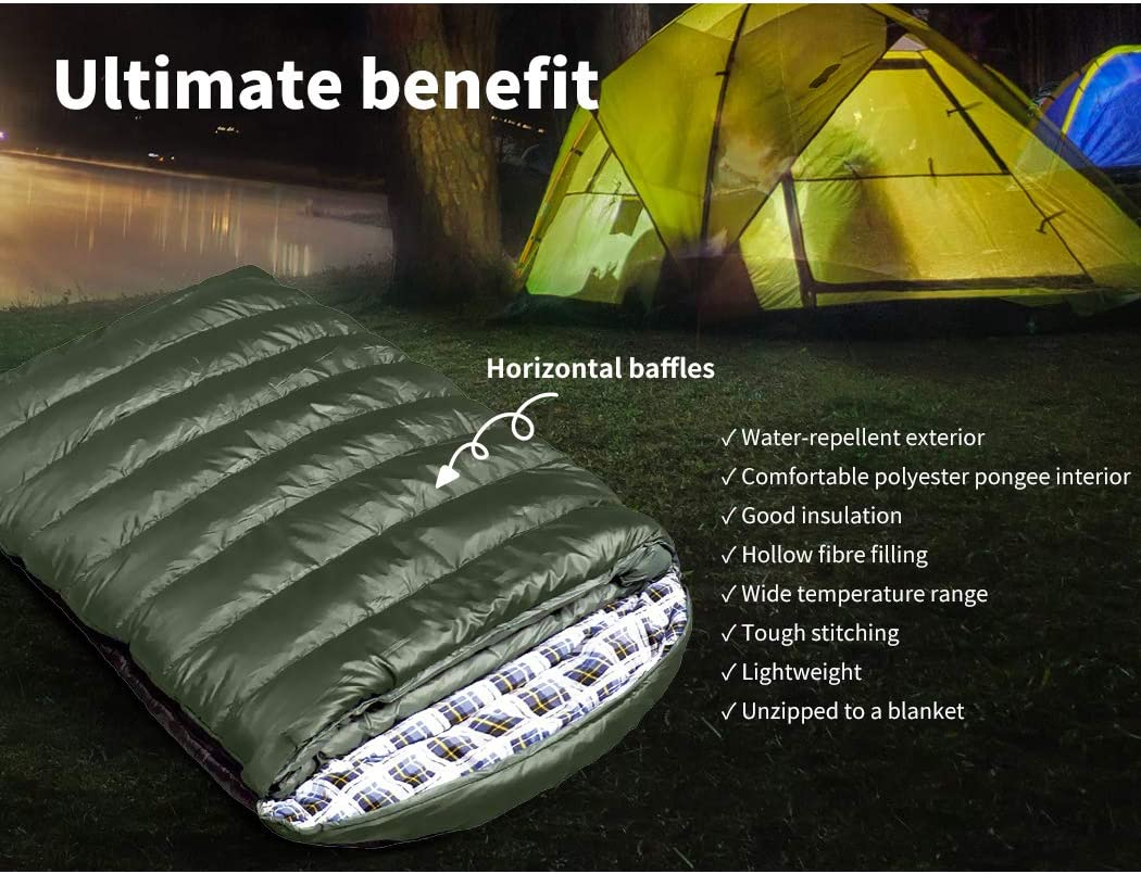 Mountview Sleeping Bag Double Bags Outdoor Camping Hiking Thermal -10℃ Tent image number 3