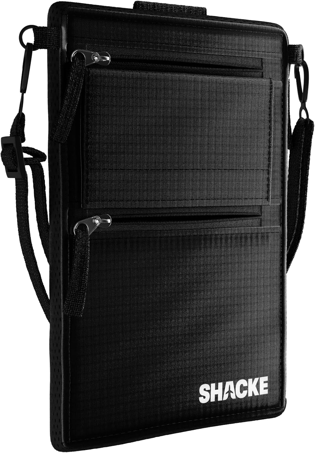 Shacke Hidden Travel Belt Wallet W/Rfid Blocker (Black with Black Strap)