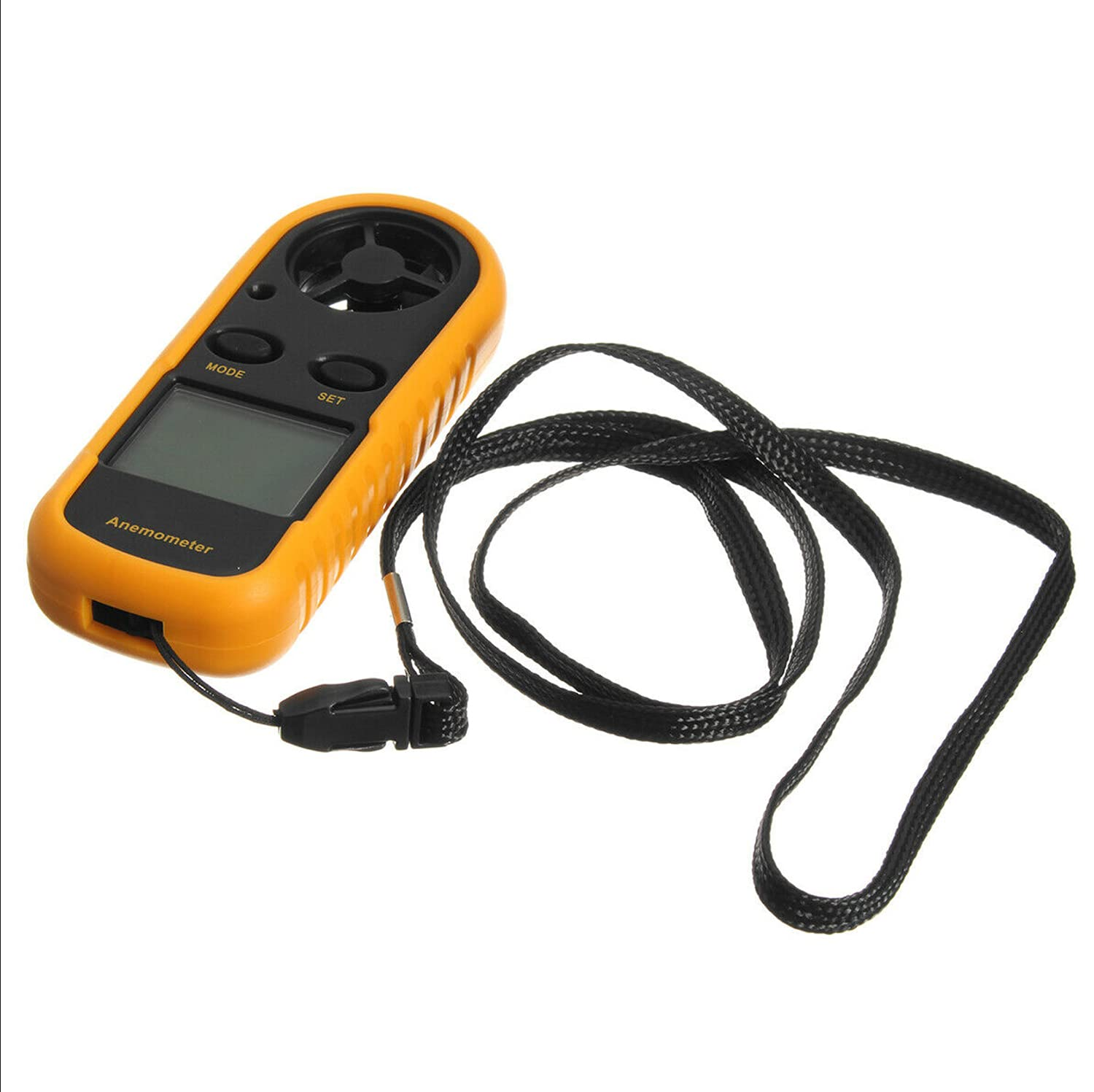 Chironal 1Pcs Portable Digital Anemometer 0.3-30M/S Wind Speed Meter with LCD Backlight Display (Yellow) image number 3
