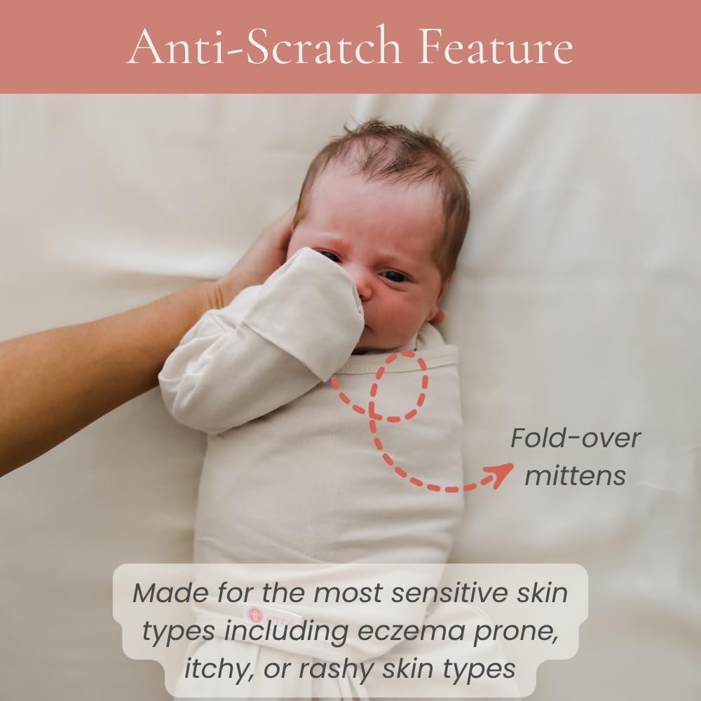 Emb&eacute; 2-Way Starter Swaddle Blanket, 2.5KG - 7 KG, 1.0 TOG, Nappy Change W/O Unswaddling, Legs in and Out Design, Warm up or Cool down 100% Cotton, 0-3 Months (Angle Stripe) image number 6