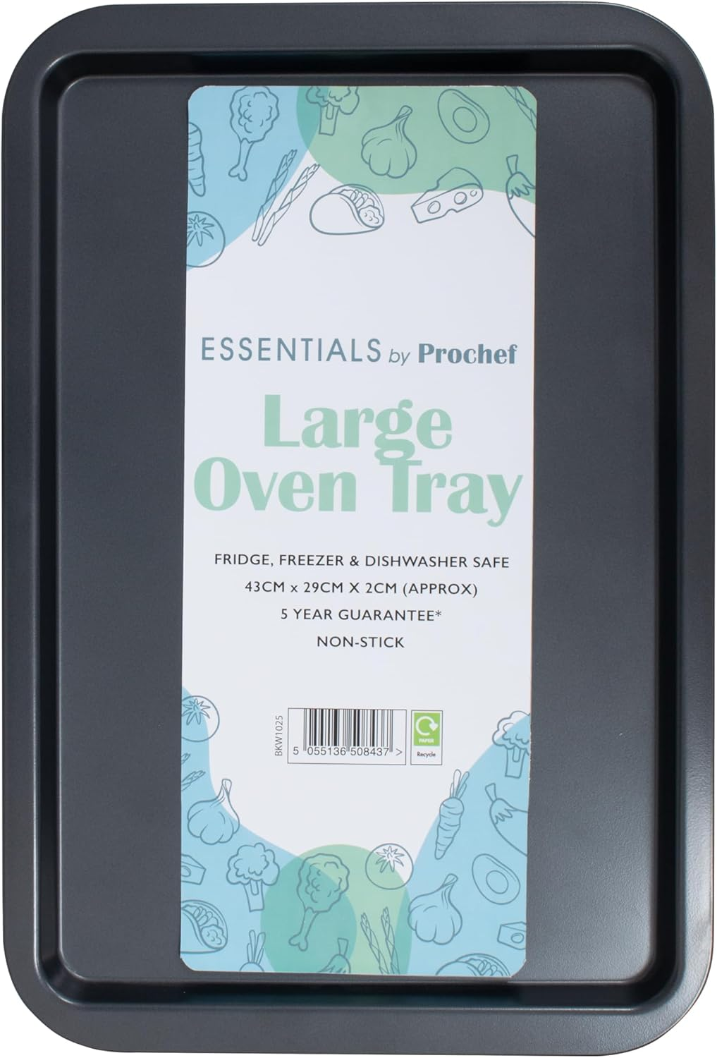 Essentials Large Oven Tray, Non Stick, Easy Clean, 43Cm X 29Cm X 2Cm, Brown image number 2