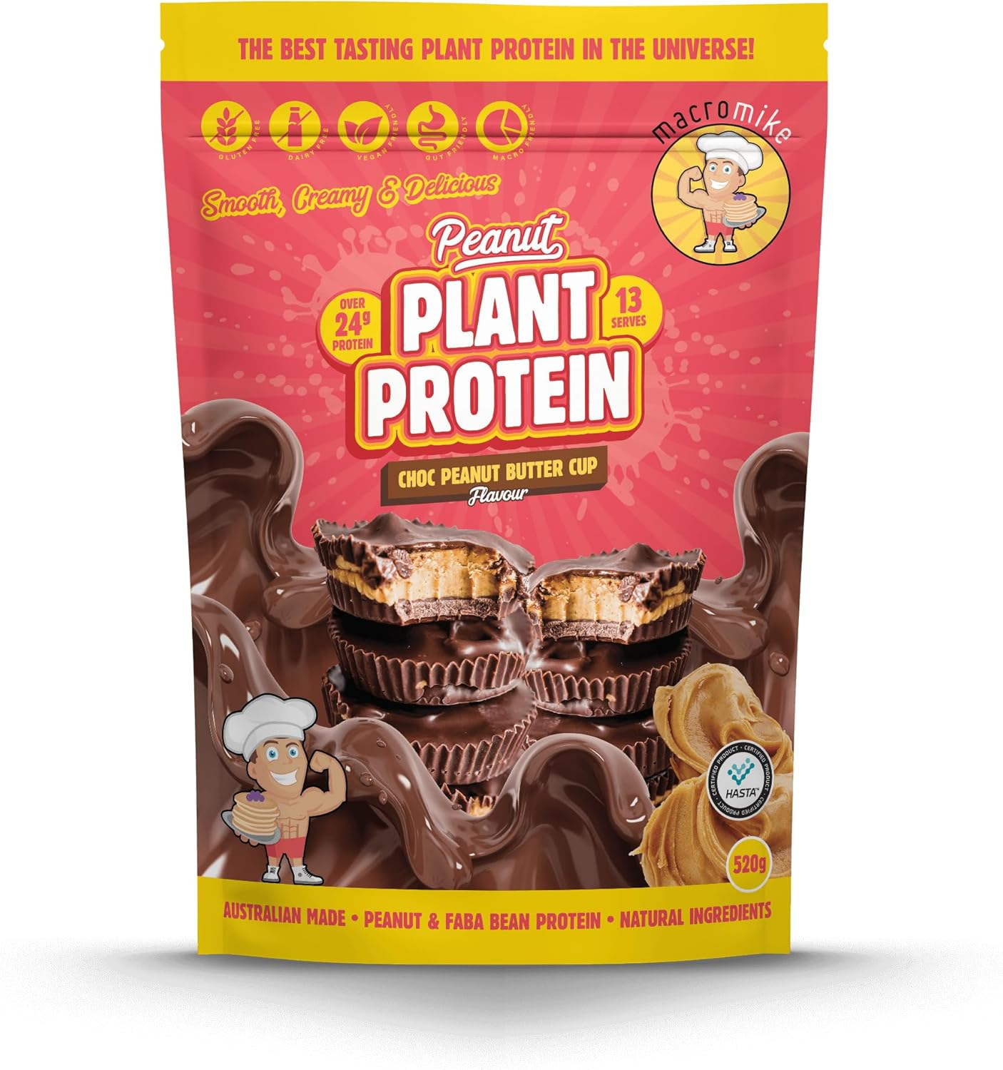 Macro Mike Chocolate Peanut Butter Cup Peanut Plant Protein 520 G
