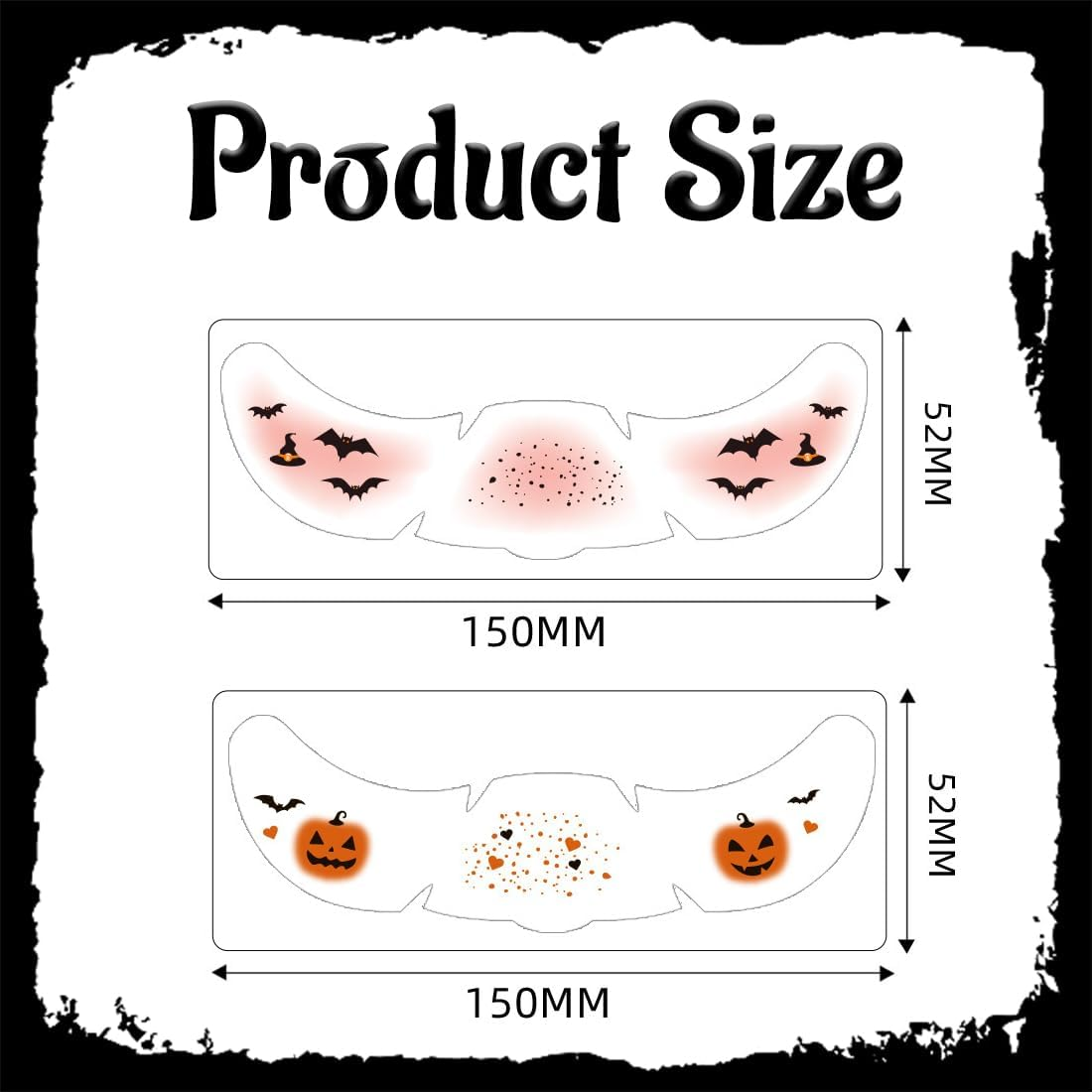 BCHKO 4 Designs Skin Friendly Face Tattoos Suitable for Women - Ideal for Halloween, Festivals, Parties, Costumes and Makeup Styling (Glitter) image number 4