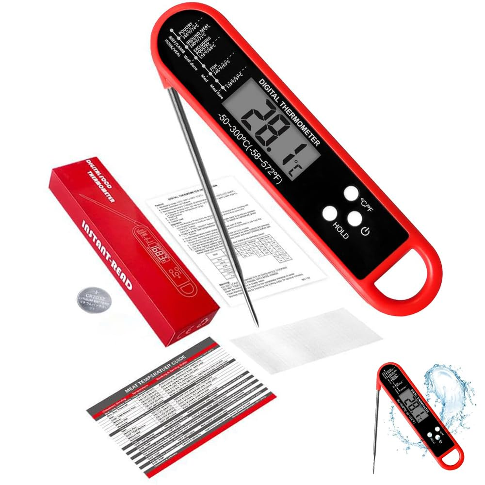 Digital Meat Thermometer for Cooking, Instant Read Thermometer with Backlight, Kitchen Food Thermometer for Grill Smoker BBQ Oil Deep Fry Candy Bread Coffee image number 2