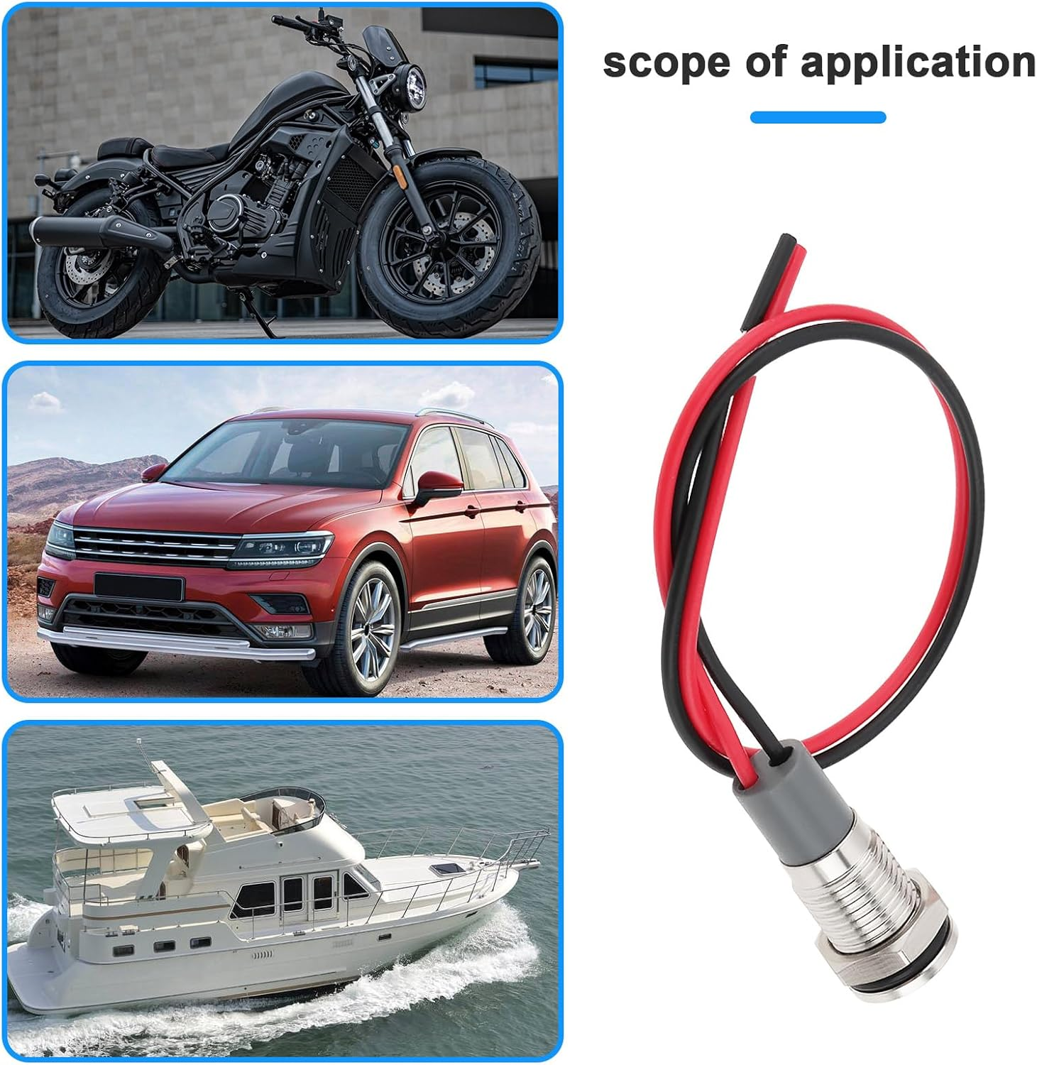 Emagtech 2Pcs AC/DC 12V-24V 8Mm Panel Mount LED Signal Indicator Metal Shell Warning Lamps, Green image number 5