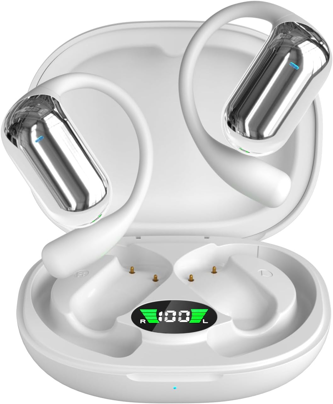 ND NEXT DESTINATION Wireless Bluetooth Headphones V5.4 Bone Conduction Headphones Open Ear (Beige)