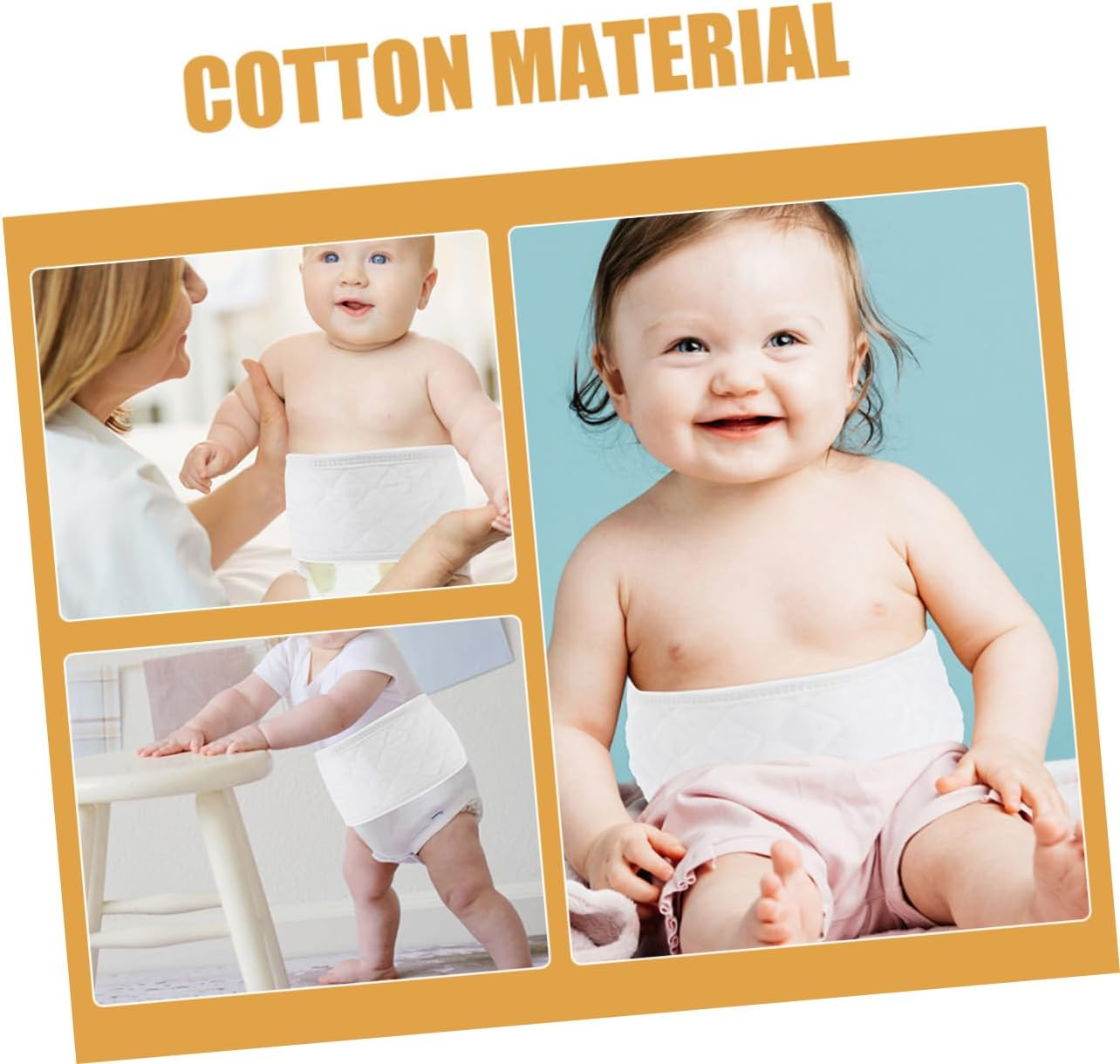 VICASKY 8Pcs Maternity Belly Bands Cotton Umbilical Cord Covers Newborn Belly Wraps Soft Protection Belt image number 5